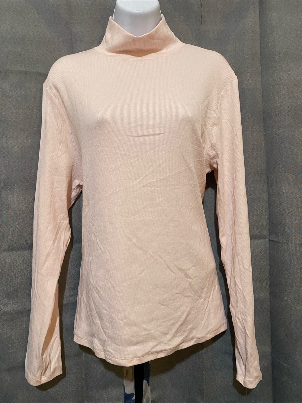 a new day Light Blush Long-Sleeve Mock Neck Top